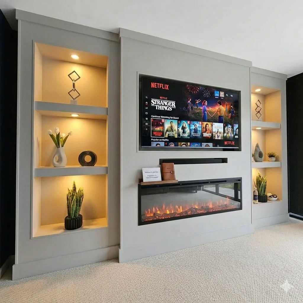 Media Wall in an Airbnb